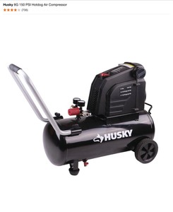 lot 32 image: Husky 8G 150 PSI Hotdog Air Compressor. See Pictures