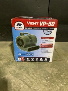 lot 34 image: B-Air 12 HP Air Mover for Janitorial Water Damage Restoration Stackable Carpet Dryer Floor Blower Fan in Grey. See Pictures