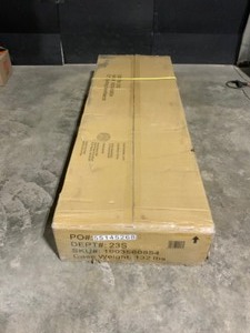 lot 51 image: Husky 6 ft. Adjustable Height Solid Wood Top Workbench in Black for Heavy Duty Welded Steel Garage Storage System. See Pictures