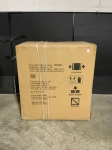lot 52 image: Husky Ready-to-Assemble 24-Gauge Steel 1-Drawer 2-Door Garage Base Cabinet in Black (28 in. W x 33 in. H x 18 in. D). See Pictures