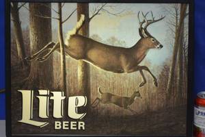 Miller Lite Deer hanging lighted sign