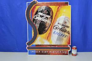 Tin Michelob Golden Draft Light sign