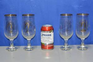 Coors Beer Tulip stem glass set of 4