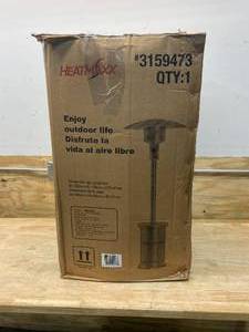 lot 53 image: HEATMAXX 48000-BTU Stainless Steel Floorstanding Liquid Propane Patio Heater
