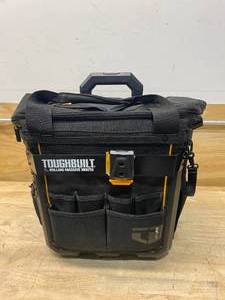 lot 96 image: TOUGHBUILT Massive Mouth Hard Bottom Large Black Polyester 14-in Zippered Rolling Tool Bag
