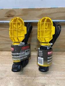 lot 115 image: BAYCO Lot of 2-  Incandescent Trouble Lights-25 Foot 182 Plastic Cage (SL-421)