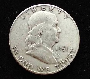 1951-S Franklin Half Dollar