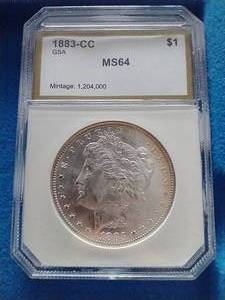 1883-CC Morgan - GSA Hoard - MS64 With COA & Box