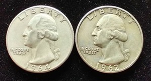 2 90% Silver Washington Quarters