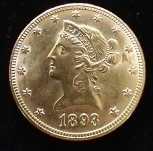 1893 Liberty Head $10 Gold Coin