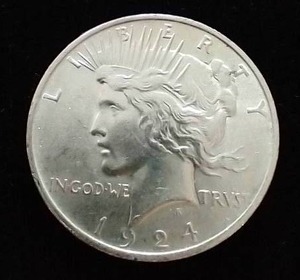 1924 Peace Dollar