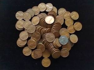 100 Unsearched Wheat Pennies