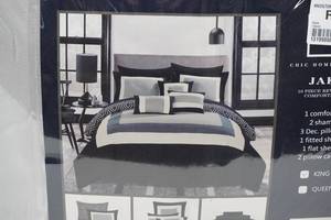 Chic Home Designs 10 Piece Jake Comforter Set - King