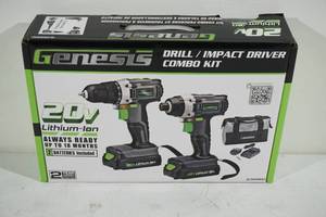 Genesis 20V Lithium Ion DrillImpact Driver Combo Kit