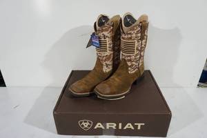 NEW Ariat Sport Patriot Suede Camo Boots - Mens 10