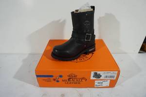 NEW Milwaukee Leather Black Riding Boots - Mens 7