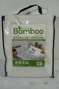 NEW Bamboo Aloe Vera Hypoallergenic Full Size Mattress PadProtector