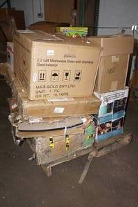 Pallet of Repairables - Microwave, Desks, Toaster, Speaker