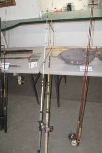 lot 684 image: Lot of (2) Bait Cast Fishing Rods with Reels