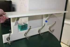 lot 478 image: Wall Mount Coat Rack and Shelf