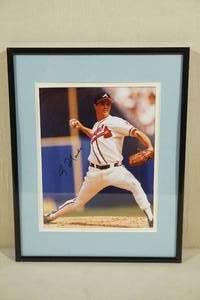lot 8 image: Framed and Signed Greg Maddux 8 x 10 Picture