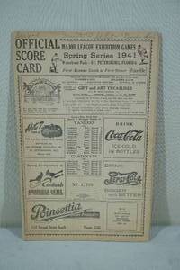 lot 15 image: 1941 Spring Series Yankees vs Cardinals Official Score Card