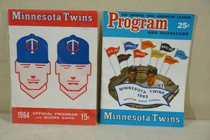 lot 17 image: 2 Minnesota Twins Programs - 1964 and 1966