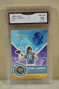 lot 64 image: 2021 ACEO Custom Trevor Lawrence Rookie Card - GMA 10