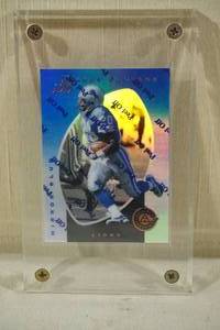 lot 69 image: 1997 Pinnacle Mirror Blue Barry Sanders Card