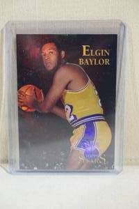 lot 73 image: 1996 Topps Stars Elgin Baylor Refractor Card