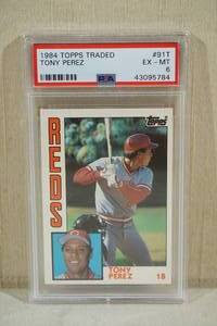 lot 91 image: 1984 Topps Traded Tony Perez #91T - PSA 6