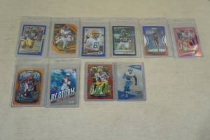 lot 101 image: Football Card Insert and Parallels - Lazard, Swift, Saquon, Rondale Moore