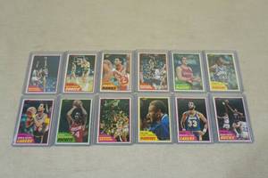 lot 117 image: 1981-82 Topps Basketball Cards - Kareem, Magic, Malone, Paxson