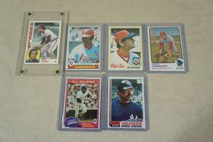 lot 126 image: Baseball Cards - Carew, Reggie, Brock, Yastrzemski