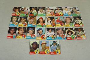 lot 136 image: 1963 Topps Baseball Cards - Mazeroski, Torre, Drysdale