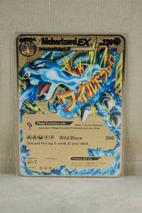 lot 172 image: Custom Metal M Charizard EX Pokemon Card