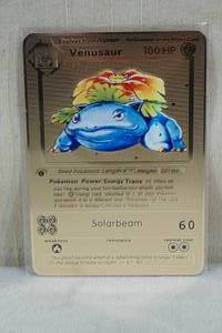 lot 174 image: Custom Metal Venusaur Pokemon Card