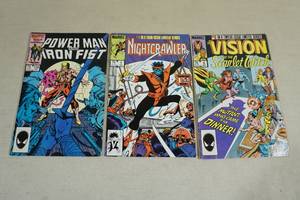 lot 208 image: Marvel Comic Books - Nightcrawler #1, VisionScarlet Witch #6, Power Man #124