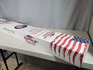 lot 23 image: New EZ Pole 21 ft Aluminum Flag Pole with Flag