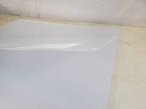 lot 90 image: 2 New Sheets of Plaskolite Optix Clear Acrylic Sheet 30 in. x 36 in. x .100 inch thickness.