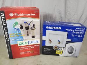 lot 38 image: New DuoFlush Toilet System and Washing Machine Outlet Box