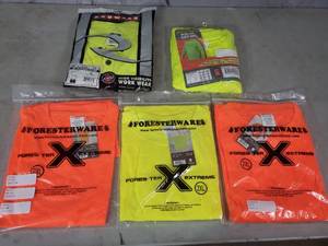 lot 45 image: 5 New Short and Long Sleeve High Vis Work Shirts - Size 2XL