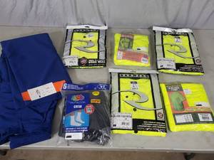 lot 48 image: Assorted New High Vis Work Shirts, Crew Socks, Pants