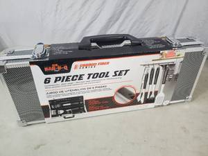 lot 56 image: New 6 pc BBQ Tool Set with Aluminum Case