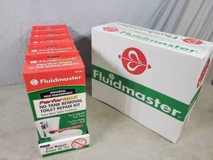 lot 118 image: New Case Quantity of 5 Fluidmaster Universal No Tank Removal Toilet Repair Kit