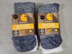 lot 134 image: 4 Pairs Carhartt Steel Toe Crew Socks