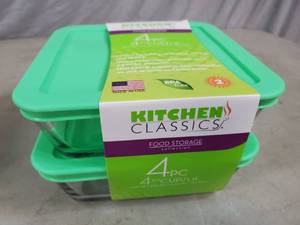 lot 152 image: New Set of 2 Glass Food Storage Containers with Lids