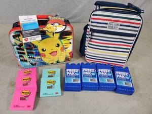 lot 156 image: New Lunchboxes, Freeze Packs, Post-It Notes