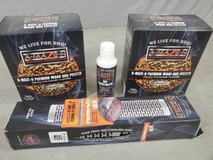 lot 167 image: New BBQ Grill Smoker Tube with Pellets and Gel Starter