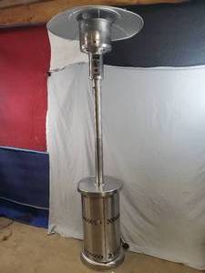 lot 8 image: New Heatmaxx Stainless Steel Propane Patio Heater - Cosmetic Damage